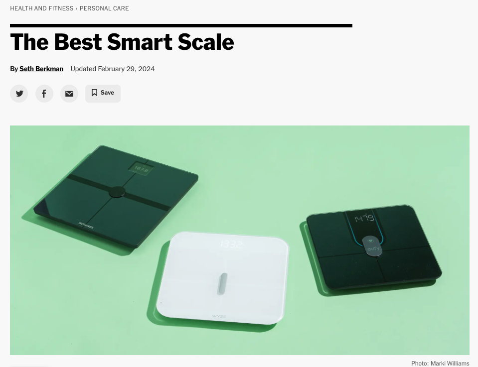 image of three smart scales